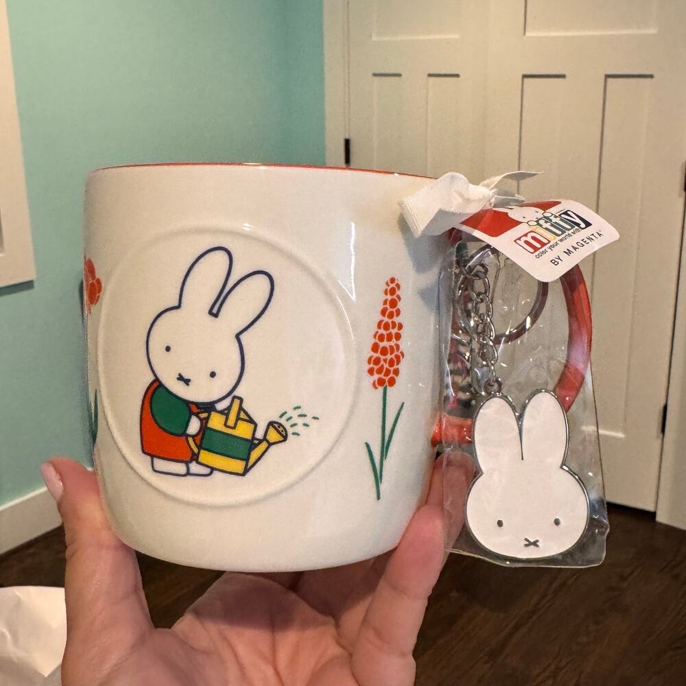 Miffy Gardening Coffee Mug and Keychain Gift Set by Magenta NEW